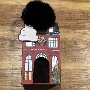 Black Winter Hat with Gift Box